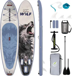 106/116 Inflatable Stand Up Paddle Board with Premium Paddleboards Accessories, Wide Stable Designed SUP Paddleboard for Adults & Youth.