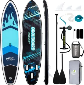 11'5 Inflatable Stand Up Paddle Board with Premium SUP Accessories - Stable Paddleboard with Heat Lamination Process for Adults and Family