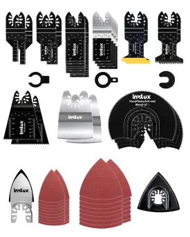 127 PCS Oscillating Saw Blades Titanium Multitool Blades for Wood Metal Plastics oscillating Tool Blade Kits Fit Dewalt Worx Rockwell Milwaukee Makita Ryobi Bosch Fein (127)