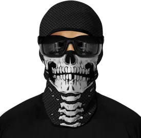 3D Balaclava Ski Mask Motorcycle Full Face Mask Outdoor Tactical Hood Headwear Mask Ghosts Skull Mask Men Women for Halloween