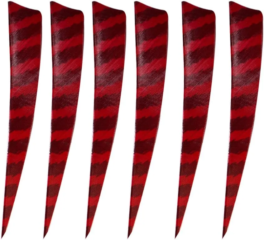 50pcs Turkey Feather Fletching 4'' / 5'' Right Wing Arrow Feathers Vanes for Wooden Bamboo Arrows