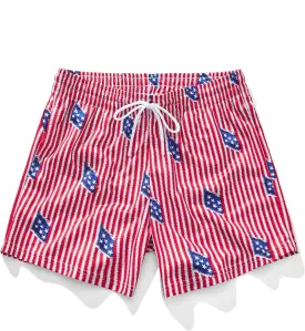 AIMPACT Mens Graphic Print Shorts 5 Inch Workout Gym Running Basketball Summer Beach Board Shorts for Men
