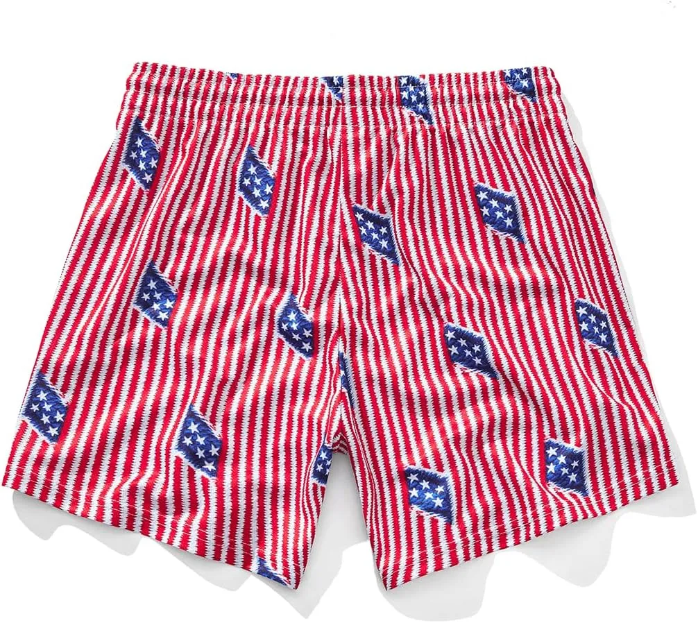 AIMPACT Mens Graphic Print Shorts 5 Inch Workout Gym Running Basketball Summer Beach Board Shorts for Men