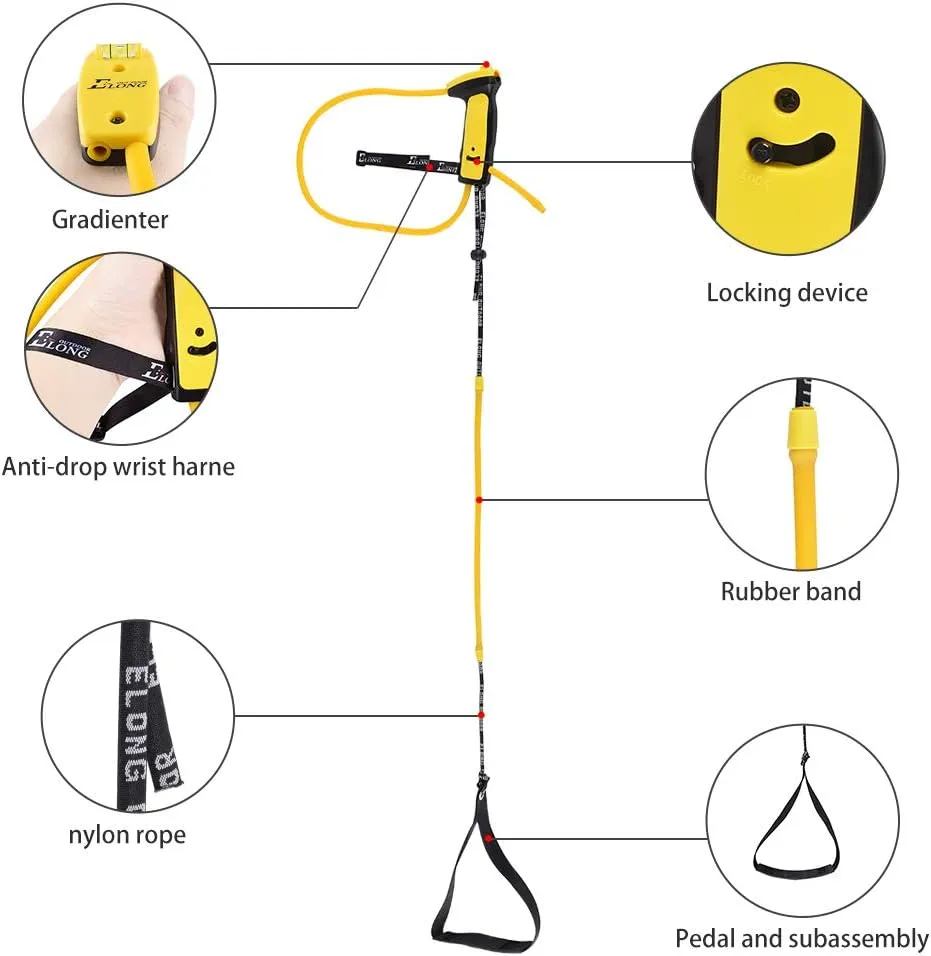 Archery Bow Trainer - Draw Strength Training Aid, Anti-Break Latex Resistance Bands, Exerciser for Recurve & Compound Shooting - Kids to Experts