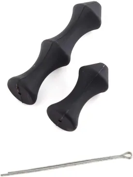 Archery Bowstring Finger Rollers 2Pcs, Archery Recurve Finger Guard, Archery Finger Tab, Archery Bowstring, Soft Silicone Finger Guard Quickshot for Recurve Bow(Black)