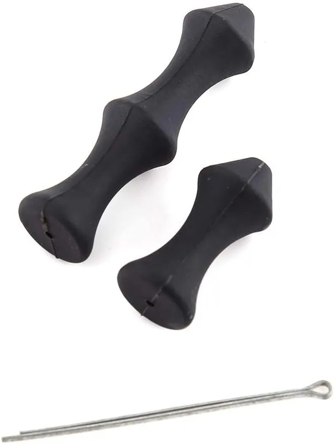 Archery Bowstring Finger Rollers 2Pcs, Archery Recurve Finger Guard, Archery Finger Tab, Archery Bowstring, Soft Silicone Finger Guard Quickshot for Recurve Bow(Black)