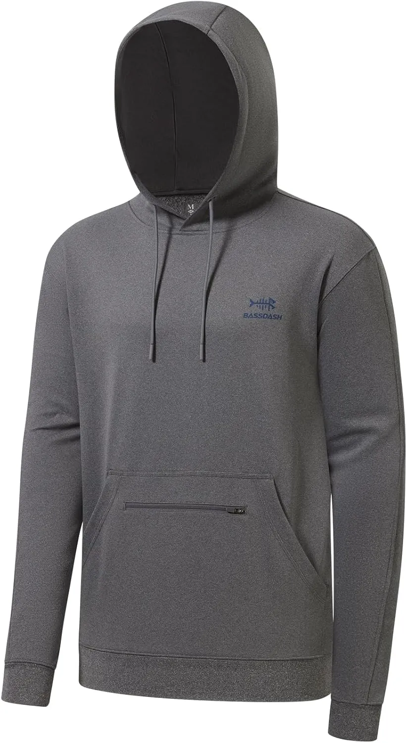 BASSDASH Mens Hunting Fleece Hoodie Midweight Water Resistant Performance Camo Fishing Outdoor Pullover Sweatshirt FS29M