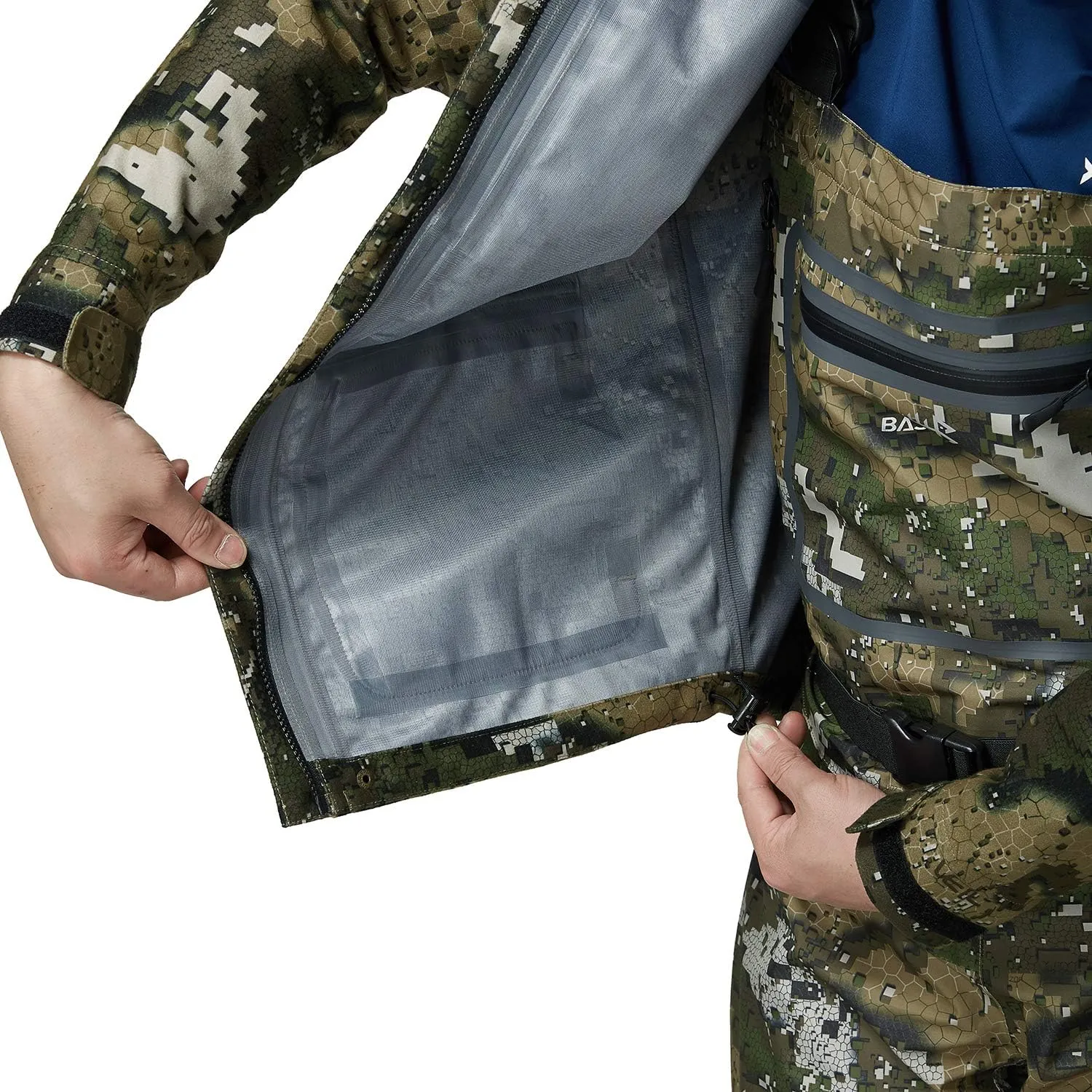 BASSDASH Walker Breathable Waterproof Fishing Hunting Wading Jackets with Silent Outer Fabric for Men Women in 7 Sizes