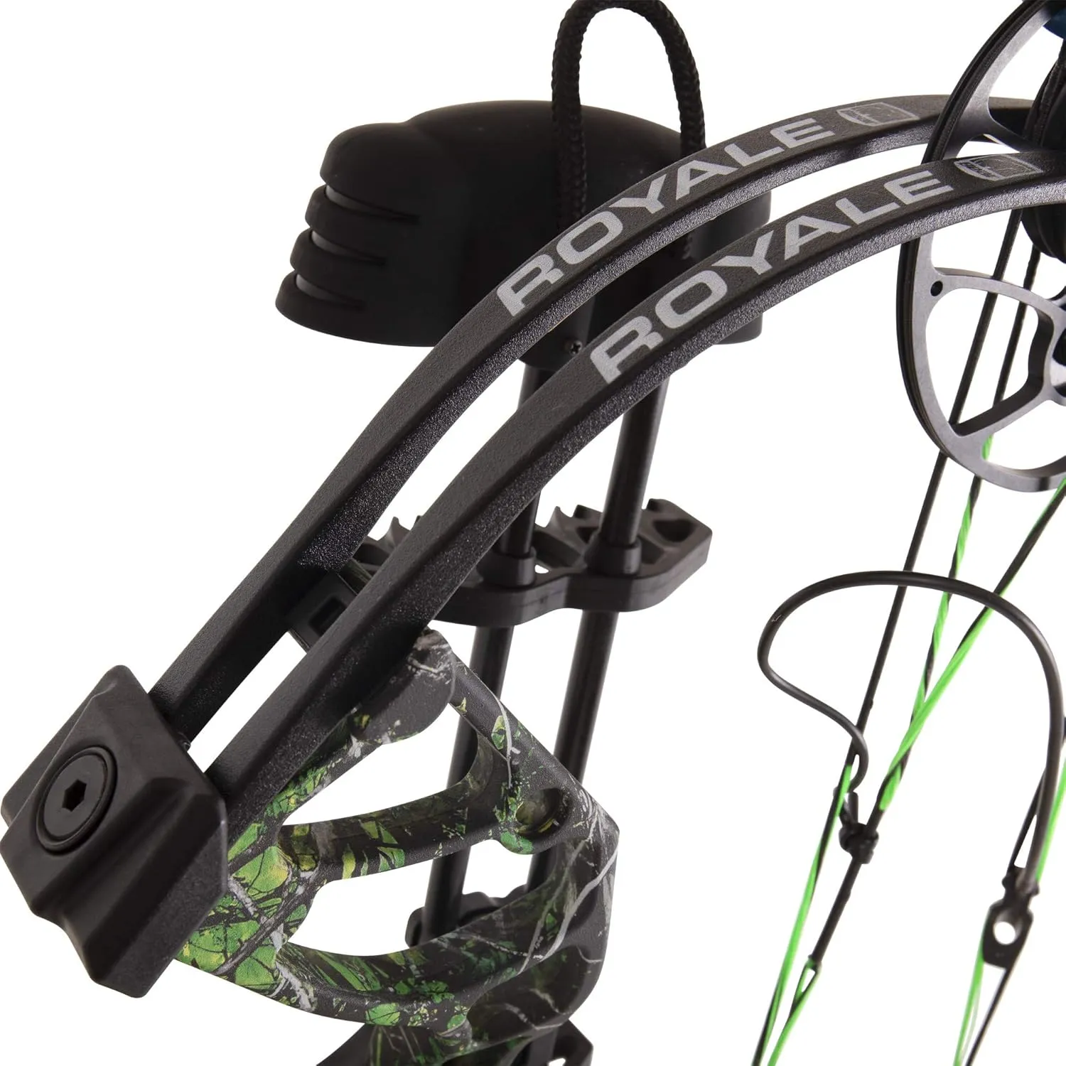 Bear Archery Royale Ready to Hunt Compound Bow Package for Adults and Youth, 12- 27 Draw Length, 5-50 Lbs Draw Weight, Up to 290 FPS, Limbs Made in USA, Limited Life-Time Warranty
