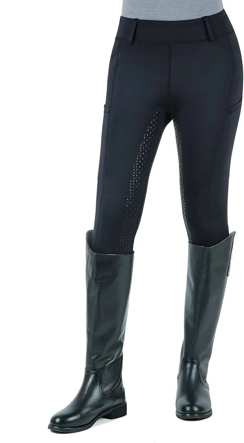 beroy Horseback Riding-Pants Girls Equestrian-Breeches - Kids Schooling Horse Tights Full Seat Silicone Pockets
