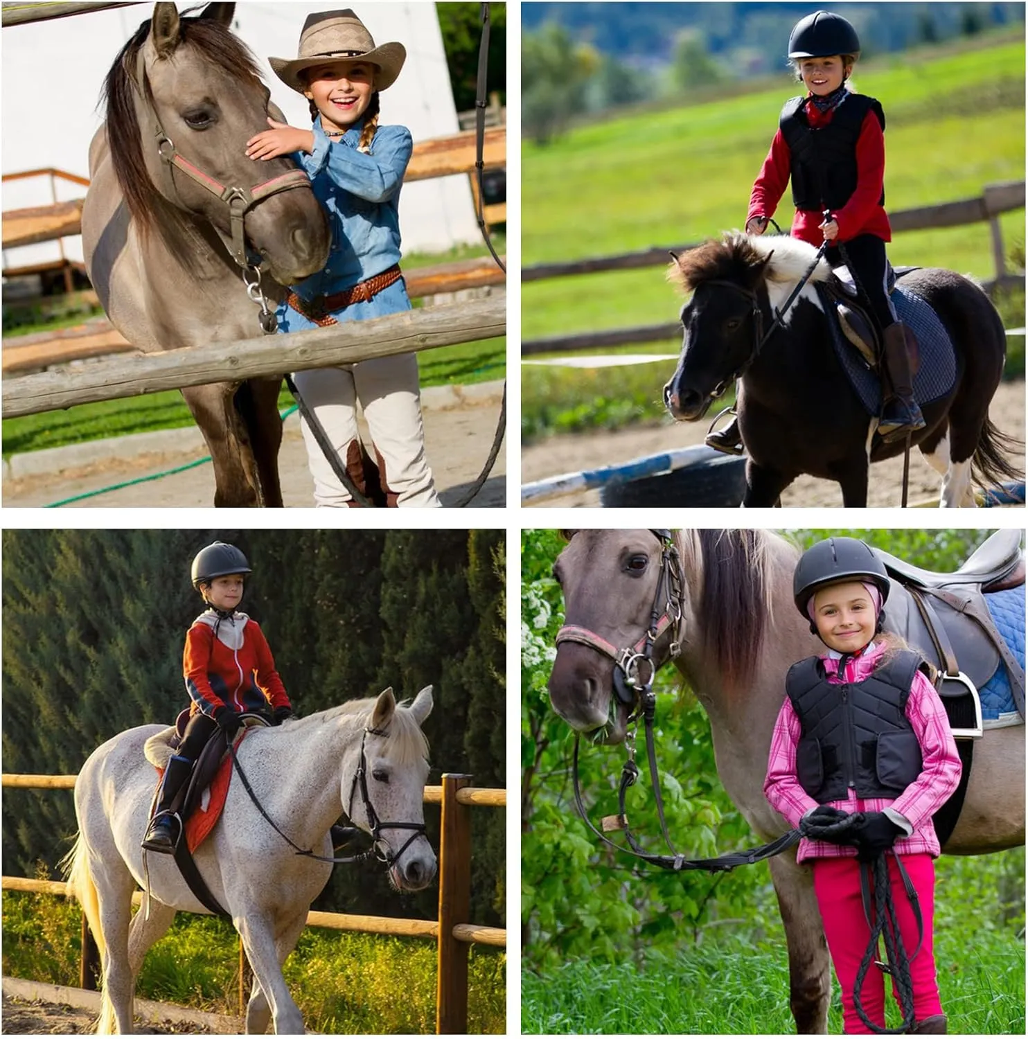 beroy Horseback Riding-Pants Girls Equestrian-Breeches - Kids Schooling Horse Tights Full Seat Silicone Pockets
