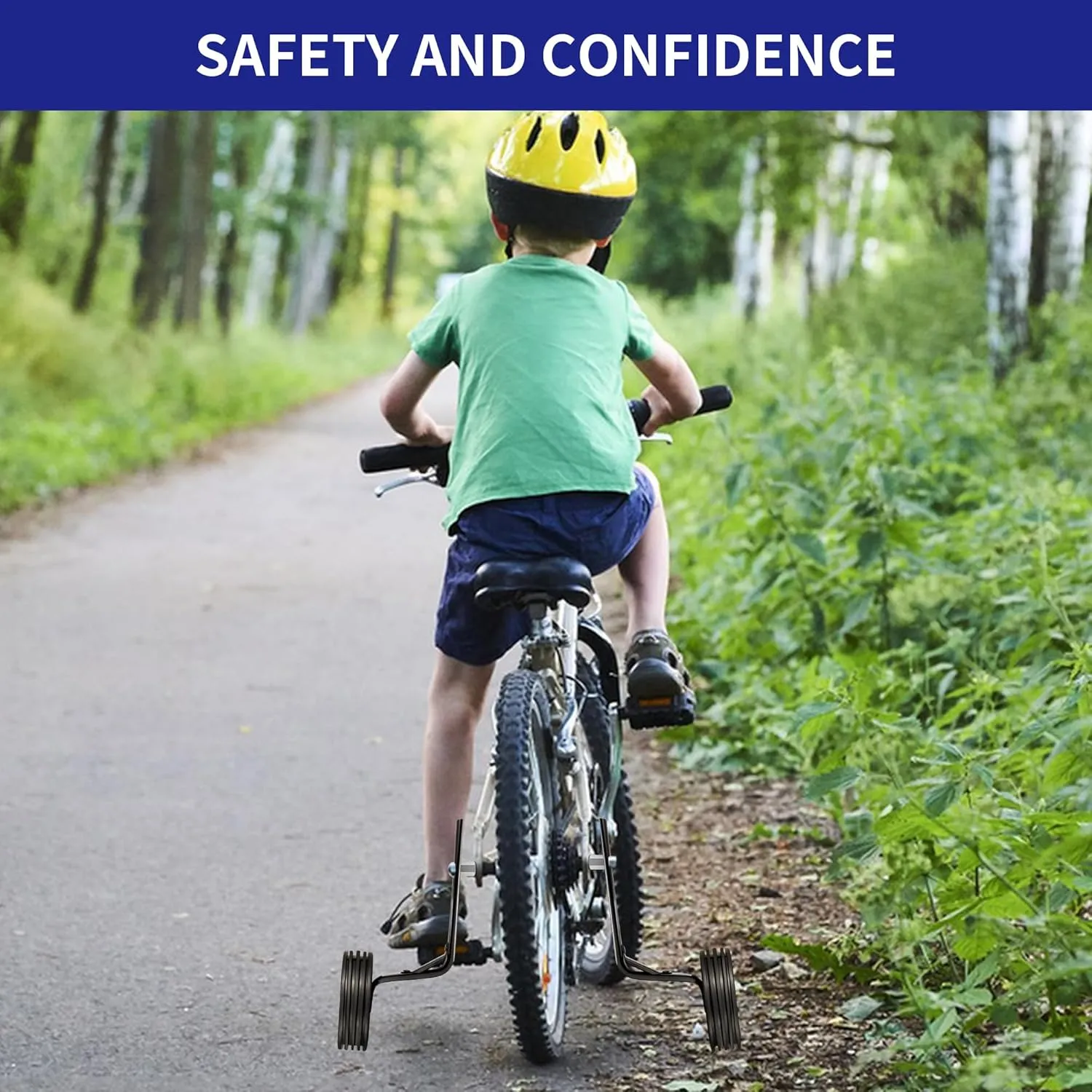 Bike Stabilisers -Stabilisers for Childs Bike- Perfect for 12/14/16/18/20 Inch Variable Speed and Single Speed Bicycles, Equipped with Heavy Duty Stabilizers