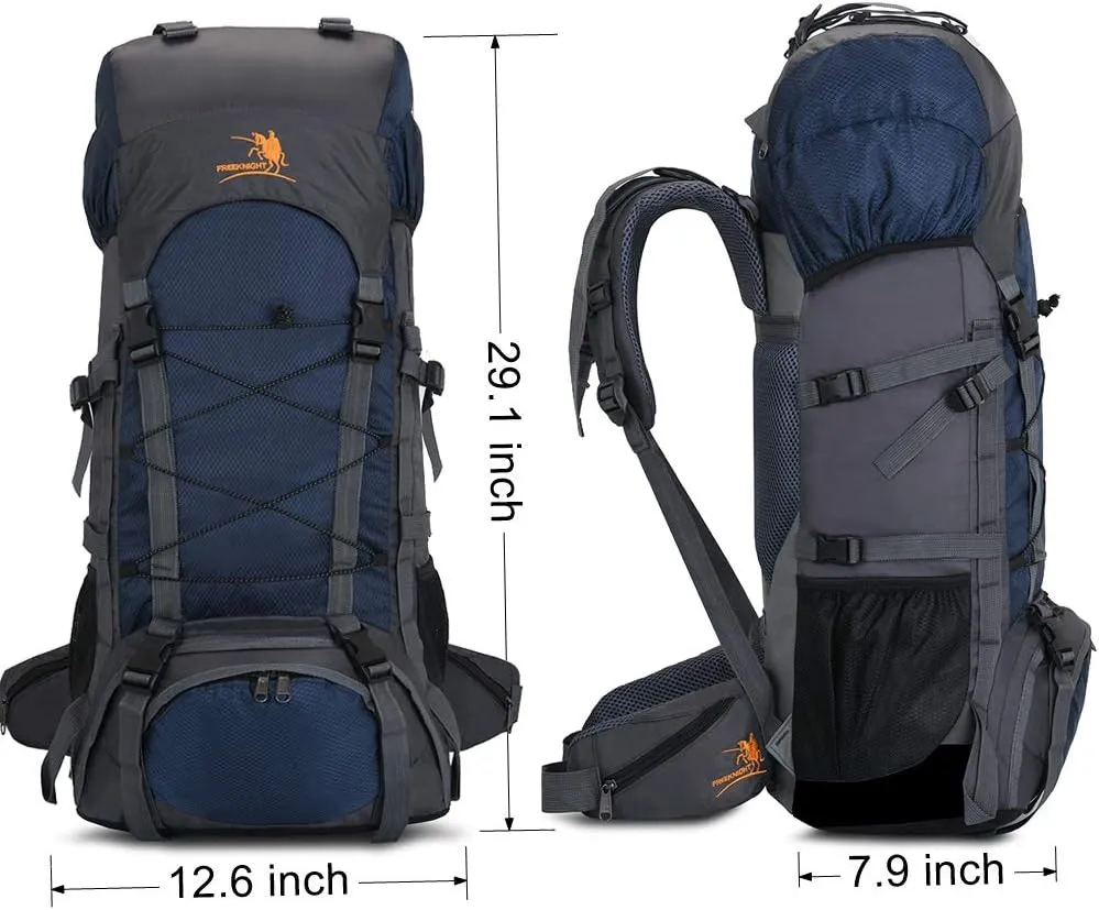 Bseash 60L Internal Frame Waterproof Hiking Camping Backpack with Rain Cover, Large Outdoor Sport Travel Daypack Rucksack