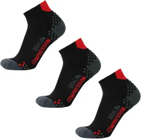 Compression Ankle Socks for Running - Moisture Wicking, Dot Padding