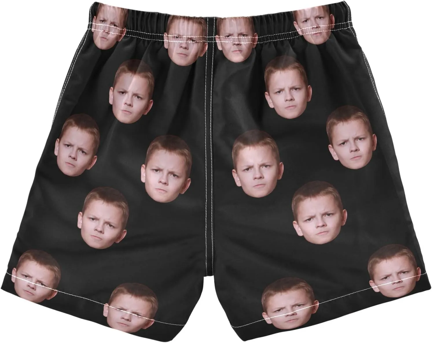 Custom Funny Boys Swim Trunks Personalized Photo Face Infant Baby Boy Swim Board Shorts Beach Shorts Swimwear