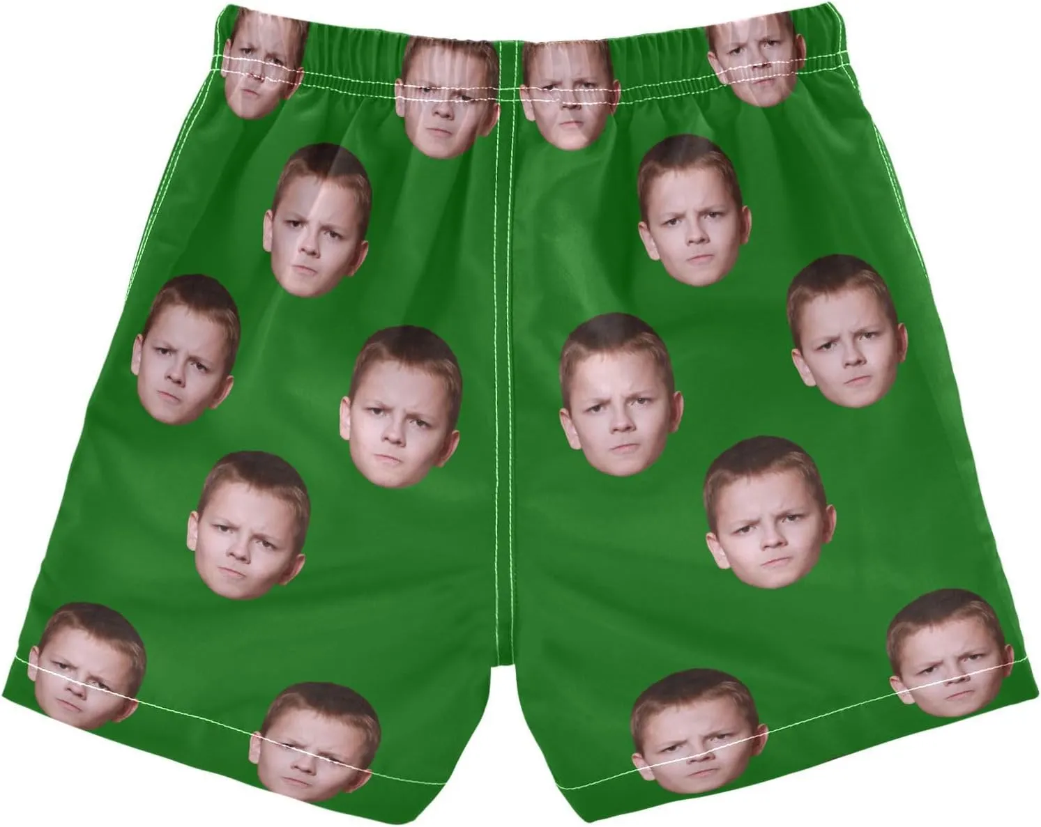 Custom Funny Boys Swim Trunks Personalized Photo Face Infant Baby Boy Swim Board Shorts Beach Shorts Swimwear