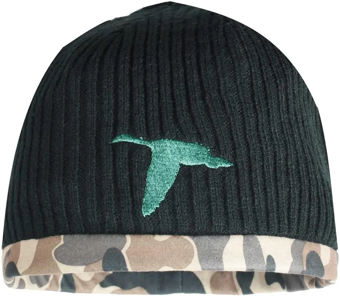 EDTREK Waterproof and Windproof Camo Beanie Hunting Hat - Timber and Blaze Orange Camo Hunter Hat