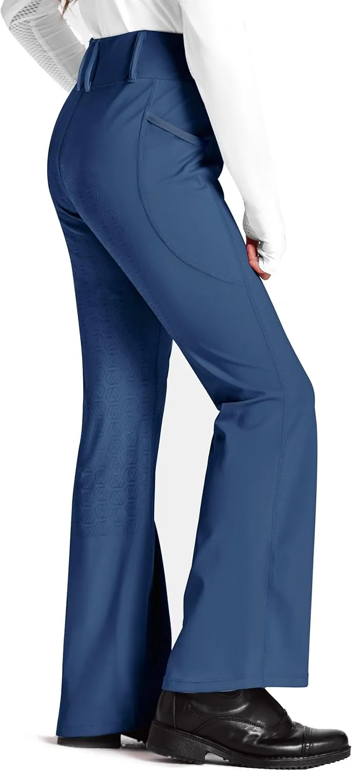 FitsT4 Sports Girl's Full Seat Horse Riding Pants Bootcut Riding Tights Kids Equestrian Breeches with Pockets