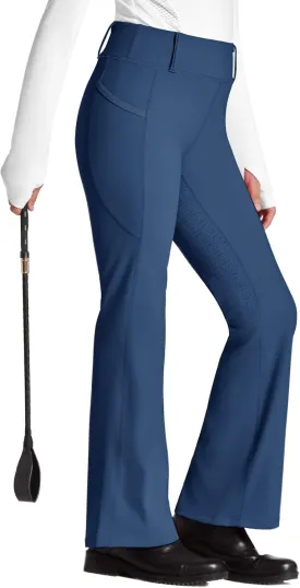 FitsT4 Sports Girl's Full Seat Horse Riding Pants Bootcut Riding Tights Kids Equestrian Breeches with Pockets
