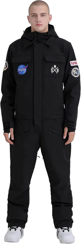 GSOU SNOW Ski Suits Women Men One Piece Snow Suits Waterproof Windproof Men Snowsuit Insulated Ski Jumpsuit for Snow Sports