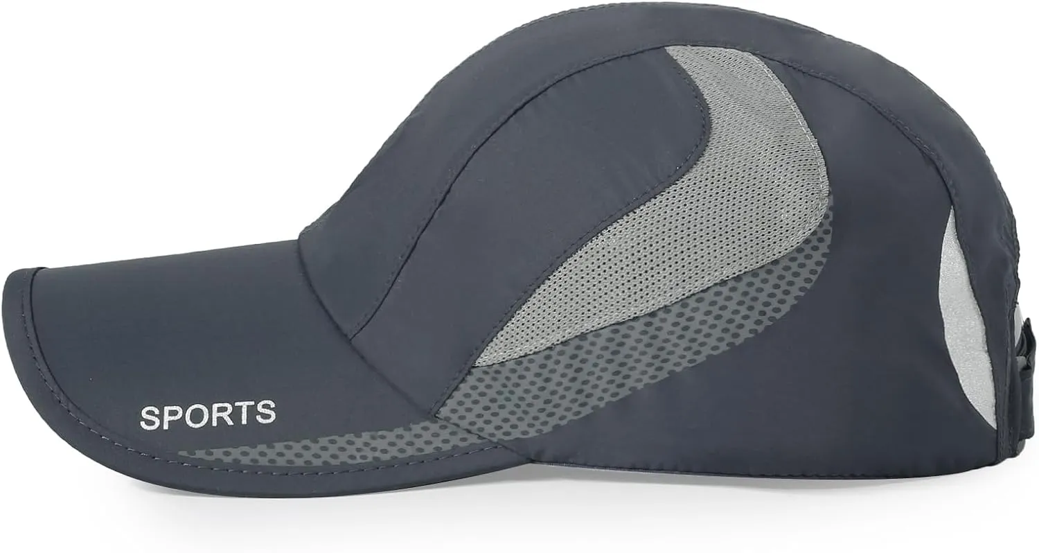 HH HOFNEN Quick Dry Cap Lightweight Running Hats Outdoor Airy Mesh Adjustable Sports Sun Hat UV Protection Hat for Men Women