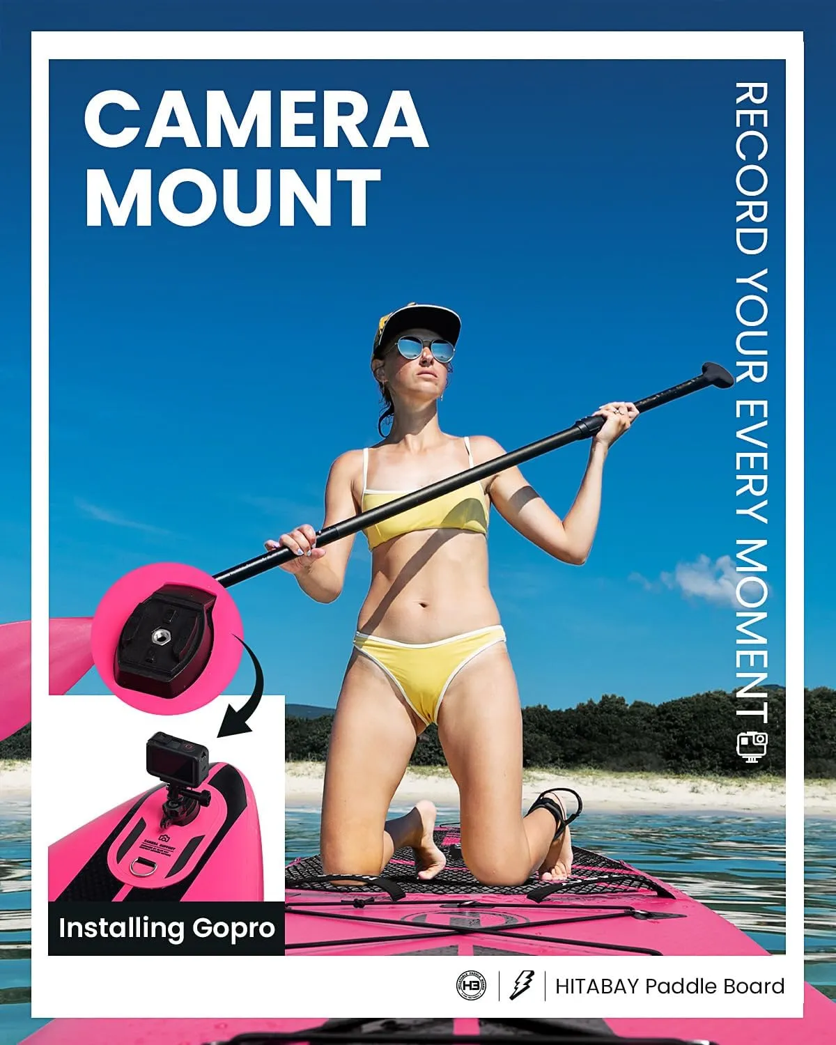 Inflatable Stand Up Paddle Board with Premium SUP Accessories & Camera Mount, Inflatable Ultra-Light (17.3lbs) Paddle Board for Adults & Youth of All Skill Levels, 11' Inflatable SUP Board