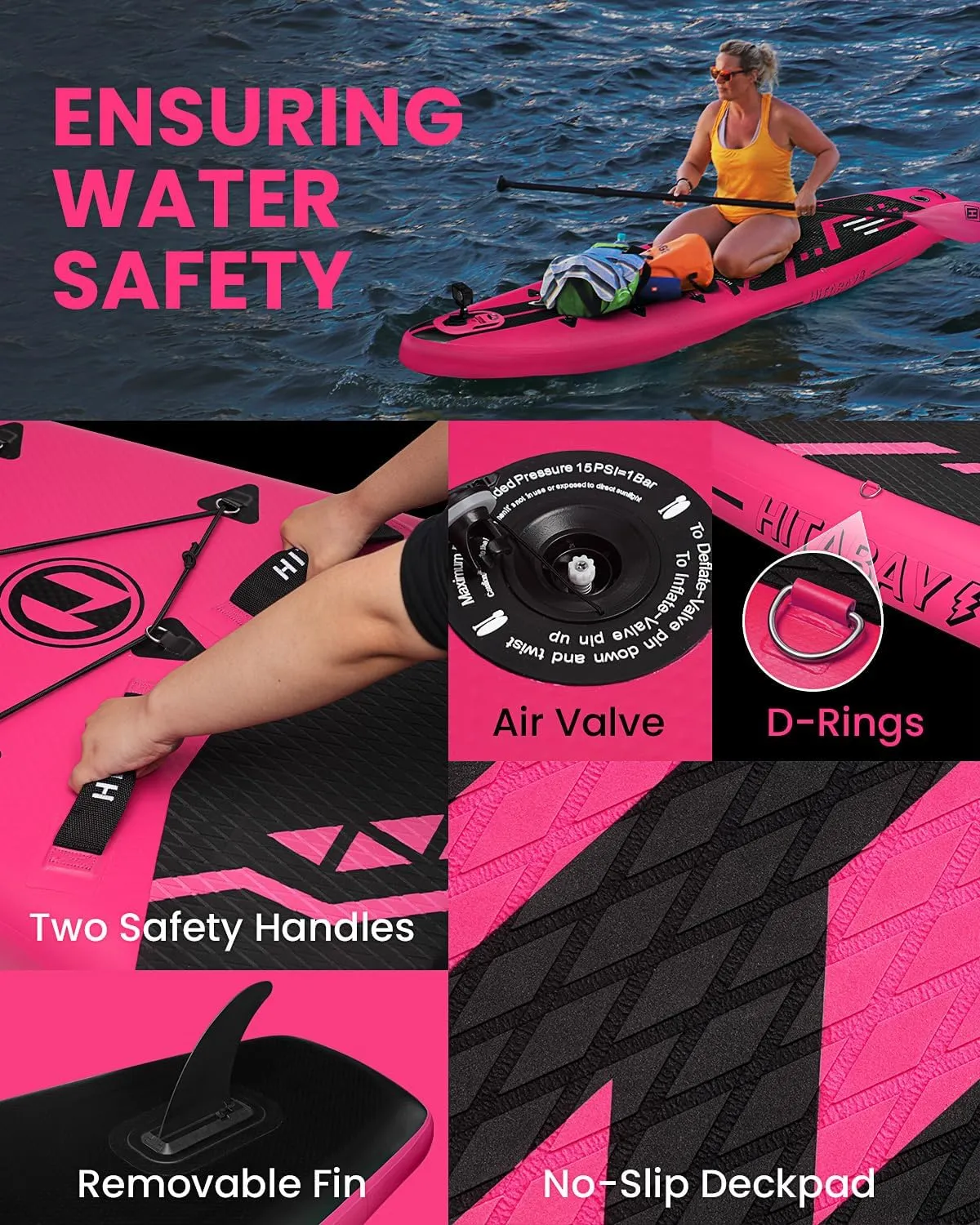 Inflatable Stand Up Paddle Board with Premium SUP Accessories & Camera Mount, Inflatable Ultra-Light (17.3lbs) Paddle Board for Adults & Youth of All Skill Levels, 11' Inflatable SUP Board