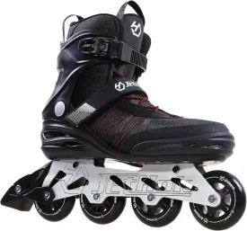 Inline Skates Advantage Pro Womens and Men's Adult Fitness Inline Skate, Professional Aluminum Inline Rollerskates Outdoor (Black and Red, Size 7-11)