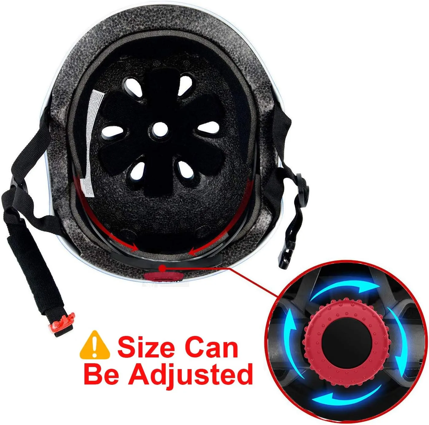 KAMUGO Kids Adjustable Helmet, with Sports Protective Gear Set Knee Elbow Wrist Pads for Toddler Age 2-8 Boys Girls, Bike Skateboard Hoverboard Scooter Rollerblading Helmet Set