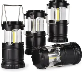 Lantern Collapsible Camping Light, Battery Operated Lanterns LED Super Bright for Power Outages Indoor Emergency Outdoor Camping Hiking Kit (COB-4)