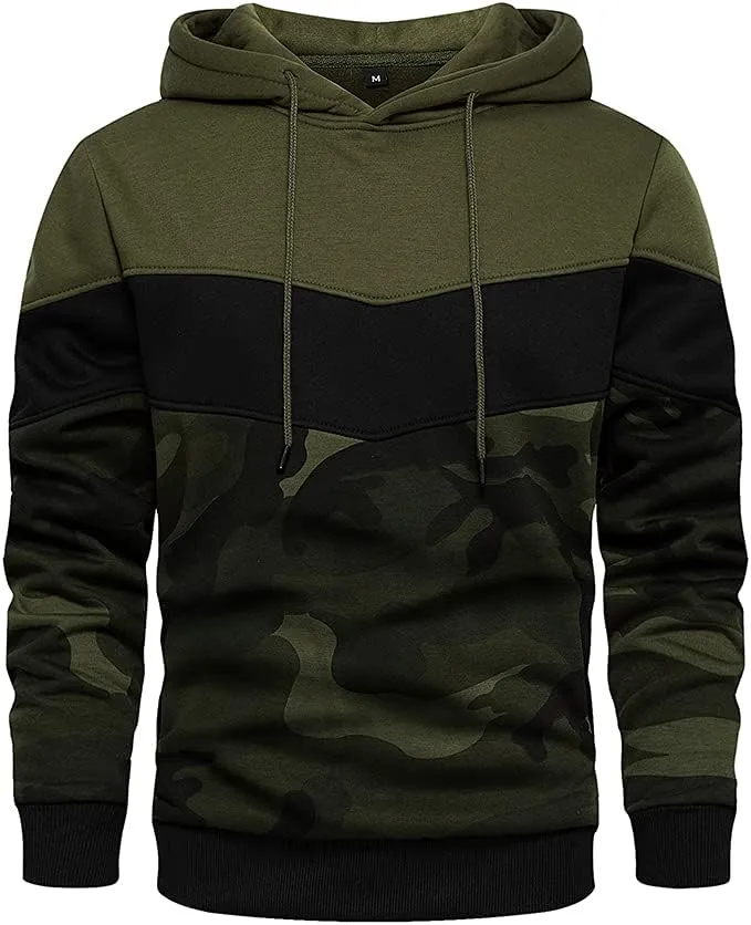 LBL Leading the Better Life Men's Solid Pullover Hoodies Sports Soft Blend Fleece Hooded Sweatshirts with Kangaroo Pocket