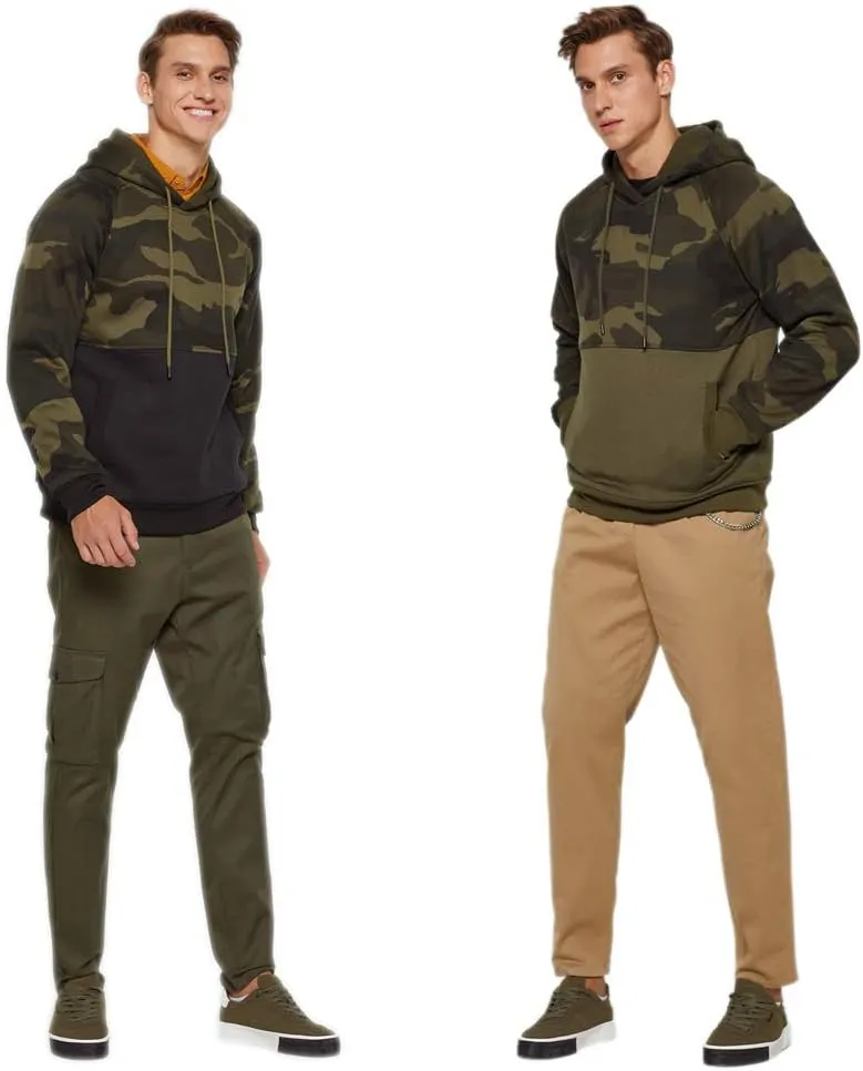 LBL Leading the Better Life Men's Solid Pullover Hoodies Sports Soft Blend Fleece Hooded Sweatshirts with Kangaroo Pocket