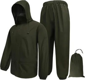 LOOGU Men's Lightweight Waterproof Rain Coat with Breathable Hood