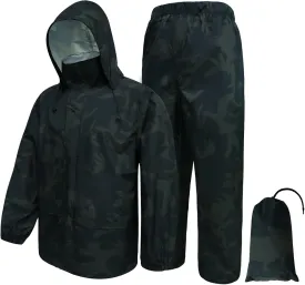 LOOGU Men's Lightweight Waterproof Rain Coat with Breathable Hood
