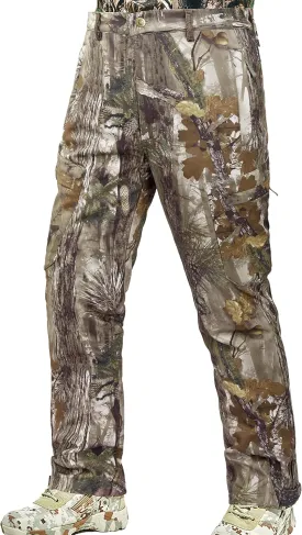 NEW VIEW Camo Hunting Pants for Men Cold Weather, Insulated Hunting Pants with Warm Fleece Lining for Winter Deer Duck Hunts