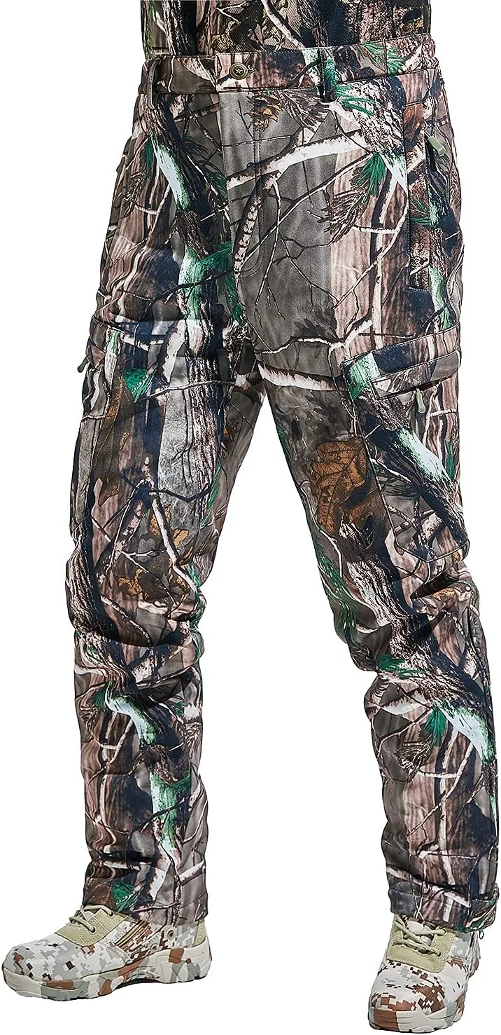 NEW VIEW Camo Hunting Pants for Men Cold Weather, Insulated Hunting Pants with Warm Fleece Lining for Winter Deer Duck Hunts