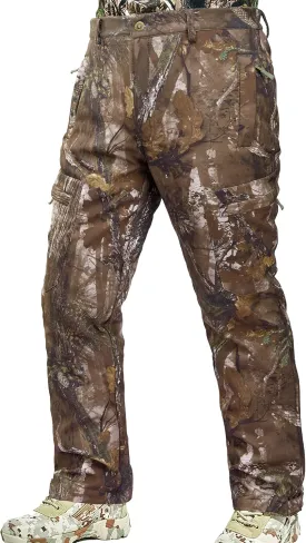 NEW VIEW Camo Hunting Pants for Men Cold Weather, Insulated Hunting Pants with Warm Fleece Lining for Winter Deer Duck Hunts