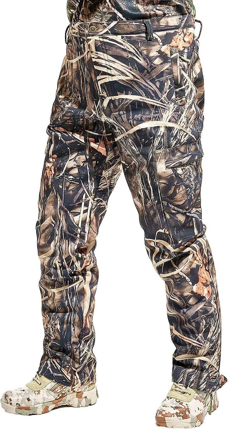NEW VIEW Camo Hunting Pants for Men Cold Weather, Insulated Hunting Pants with Warm Fleece Lining for Winter Deer Duck Hunts
