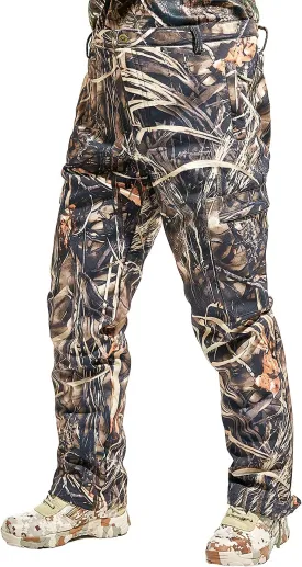 NEW VIEW Camo Hunting Pants for Men Cold Weather, Insulated Hunting Pants with Warm Fleece Lining for Winter Deer Duck Hunts