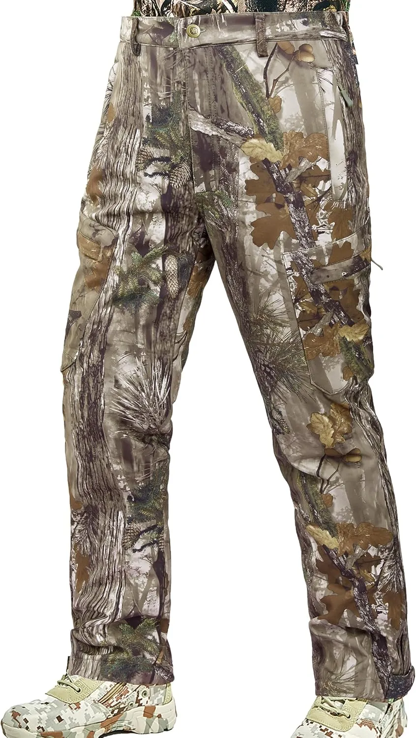 NEW VIEW Camo Hunting Pants for Men Cold Weather, Insulated Hunting Pants with Warm Fleece Lining for Winter Deer Duck Hunts