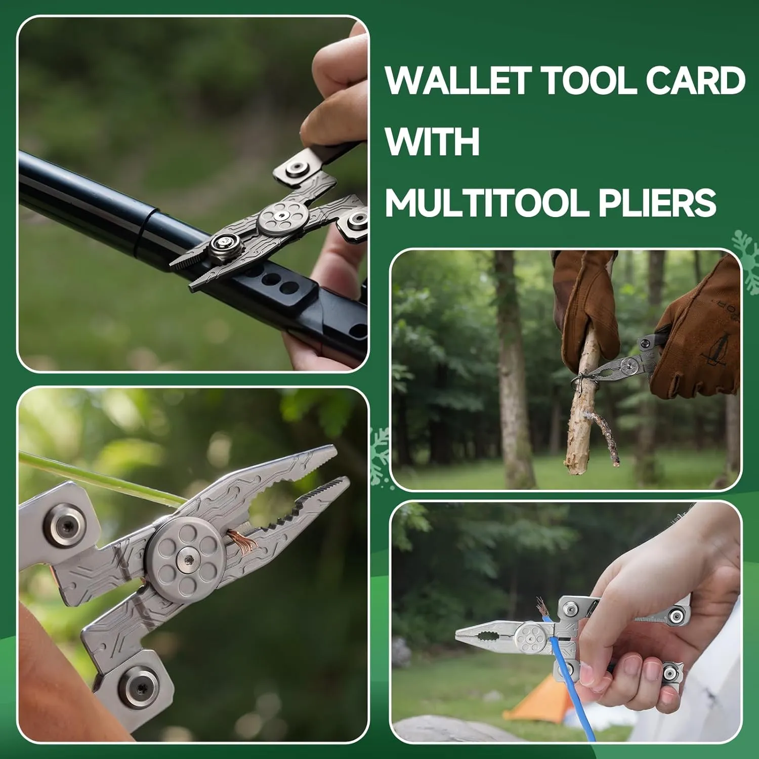 NexTool Folding Credit Card Multitool Wallet Multi Tool, 20 in 1 Stainless Steel Wallet Tool Card with Pliers, Knife, Bottle Opener,Hexagon Spanner, Compact, Lightweight EDC Tools,Gifts for Men Unique