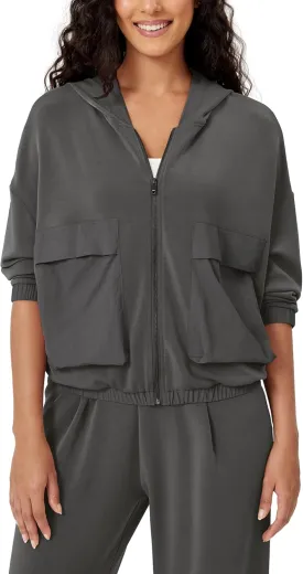 ODODOS Women's Modal Soft Full-Zip Hoodies with Pockets Casual Fall Outfit Hooded Jacket