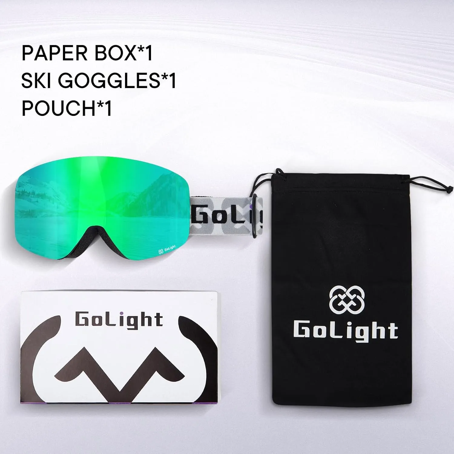 OTG Ski Goggles for Men & Women  Frameless Cylindrical Full REVO Lens, Anti-Fog, UV Protection, Ultra Wide View