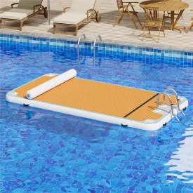 PVC Floating Dock Water Platform, Inflatable Floating Dock, Non-Slip Surface Inflatable Floating Dock Swim Air Platform Island Raft Mat, for Pool Lake Beach Ocean