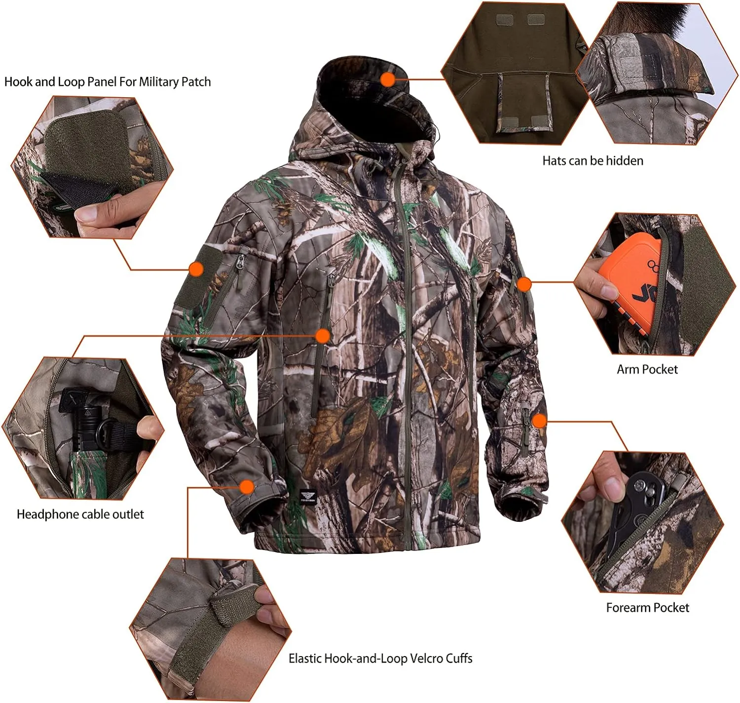 Quiet Hunting Clothes Suit Clothing Gear Camouflage Hoodie Jacket Pants