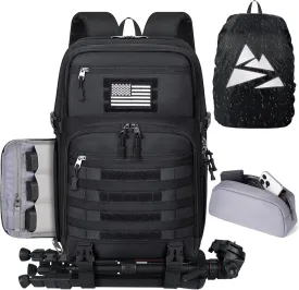 SDYSM Camera Backpack Bag Professional for DSLR/SLR Mirrorless Camera Waterproof 15.6 inch Tactical Camera Bags for Photographers with Rain Cover, Tripod Holder, Small Bag Photography Backpack Case