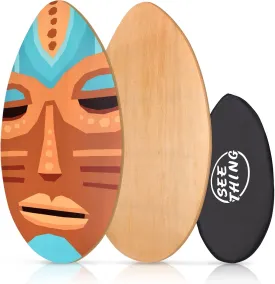 seething 35 Inch Skimboard with High Gloss Coat Wood Skim Board for Beginners,Kids, Teenagers, Adults and All Skimming(Donald)