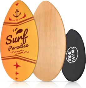 seething 35 Inch Skimboard with High Gloss Coat Wood Skim Board for Beginners,Kids, Teenagers, Adults and All Skimming(Surf)