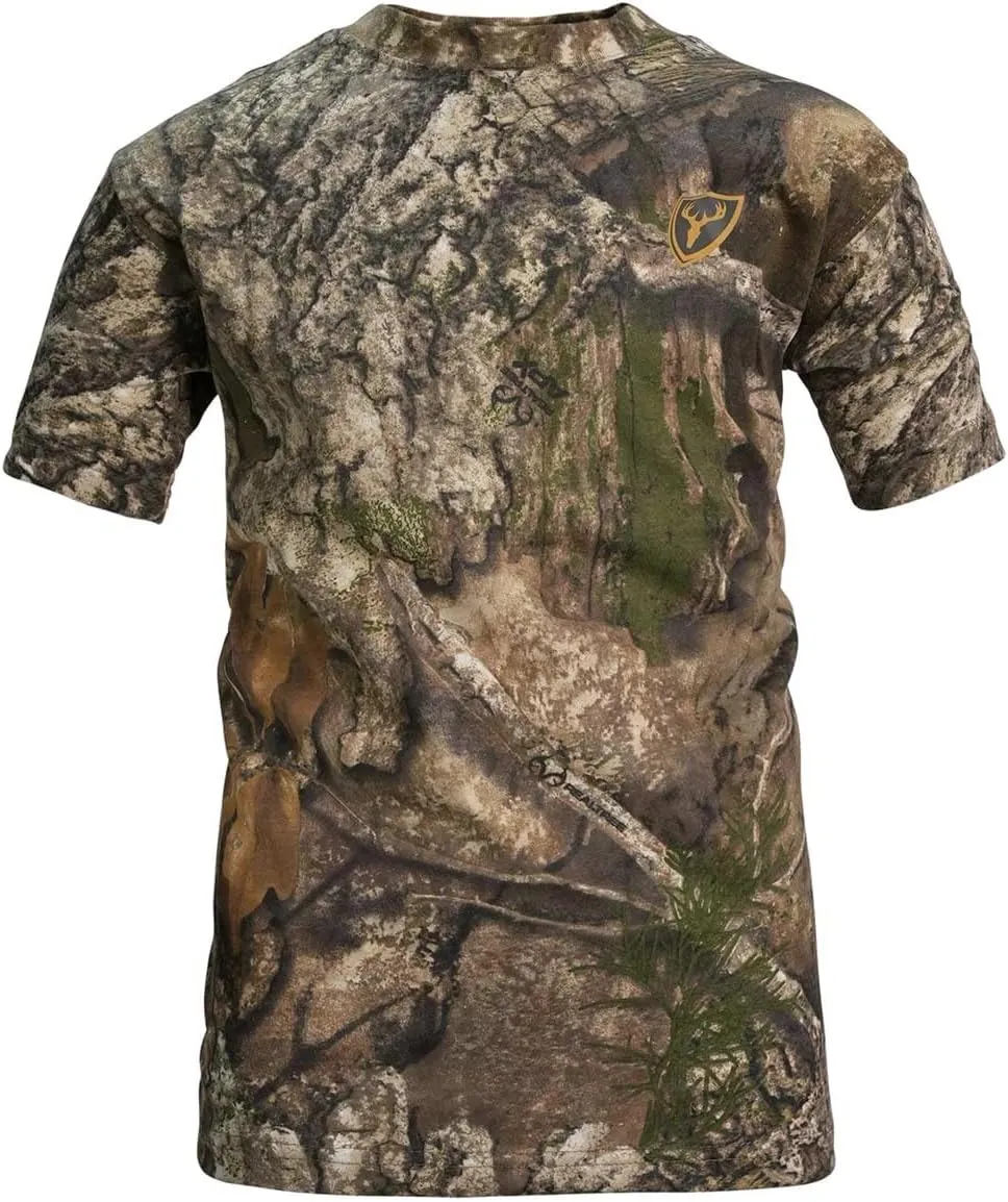 Shield Series Youth Fused Cotton Short Sleeve Shirt, Youth Camouflage Shirt
