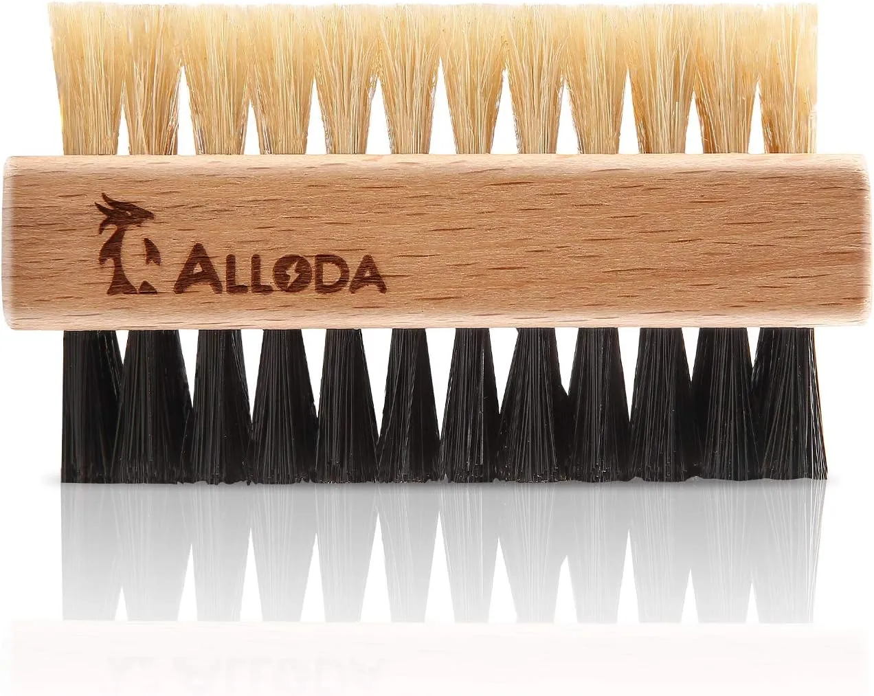 Shoe Cleaning Brush/Scrub Brush by Alloda - [Upgrade] Protect Double Sided Soft & Hard Sneaker Cleaner Brush by 100% Boar & Nylon Bristle